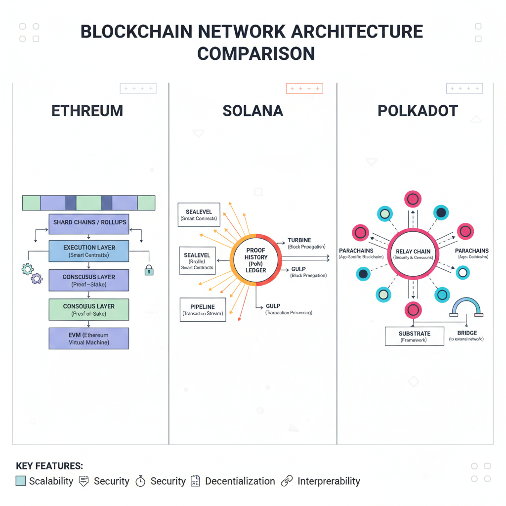 Comparativa técnica Polkadot vs Ethereum vs Solana Comparativa técnica Polkadot vs Ethereum vs Solana