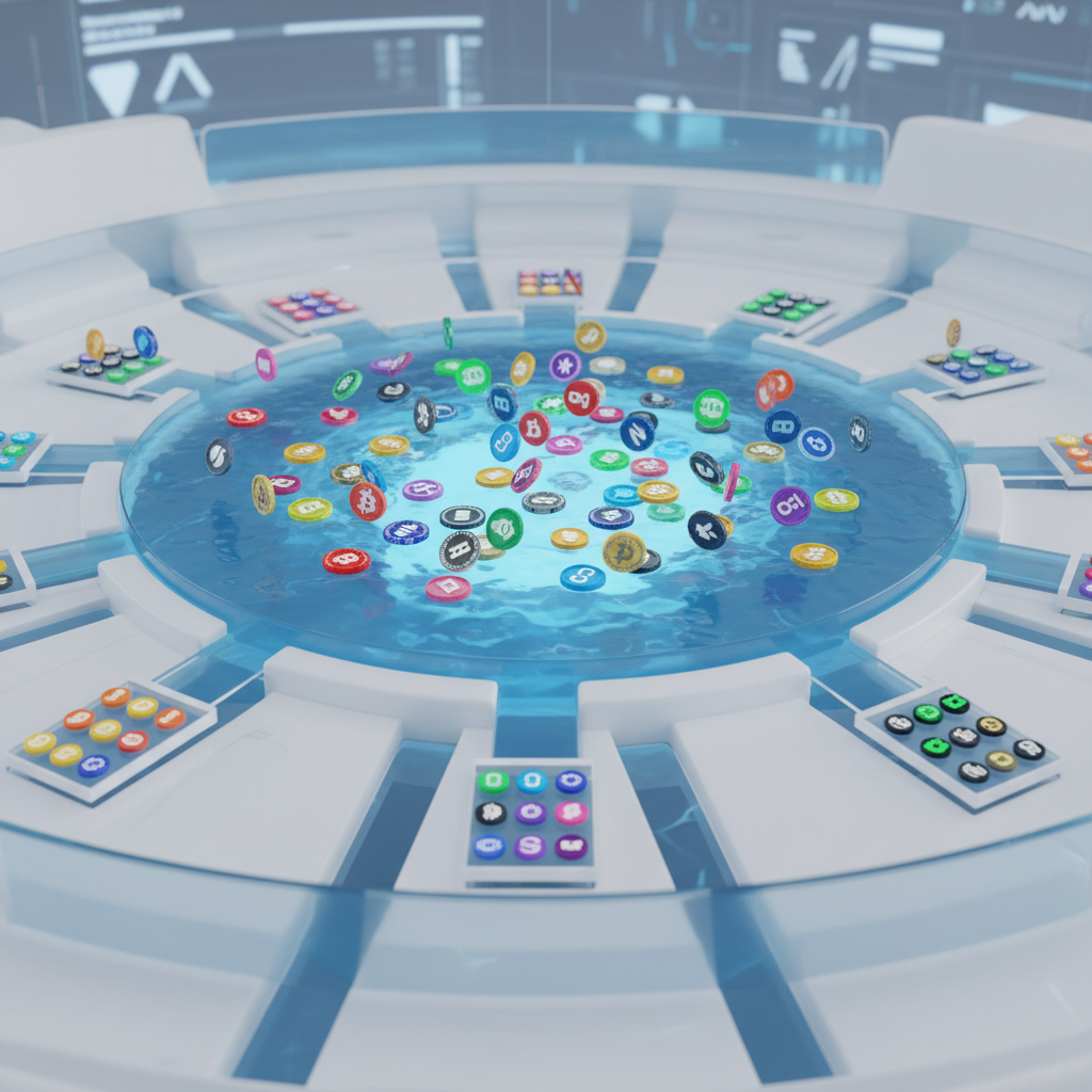 Ilustración del Omnipool de Hydration en Polkadot