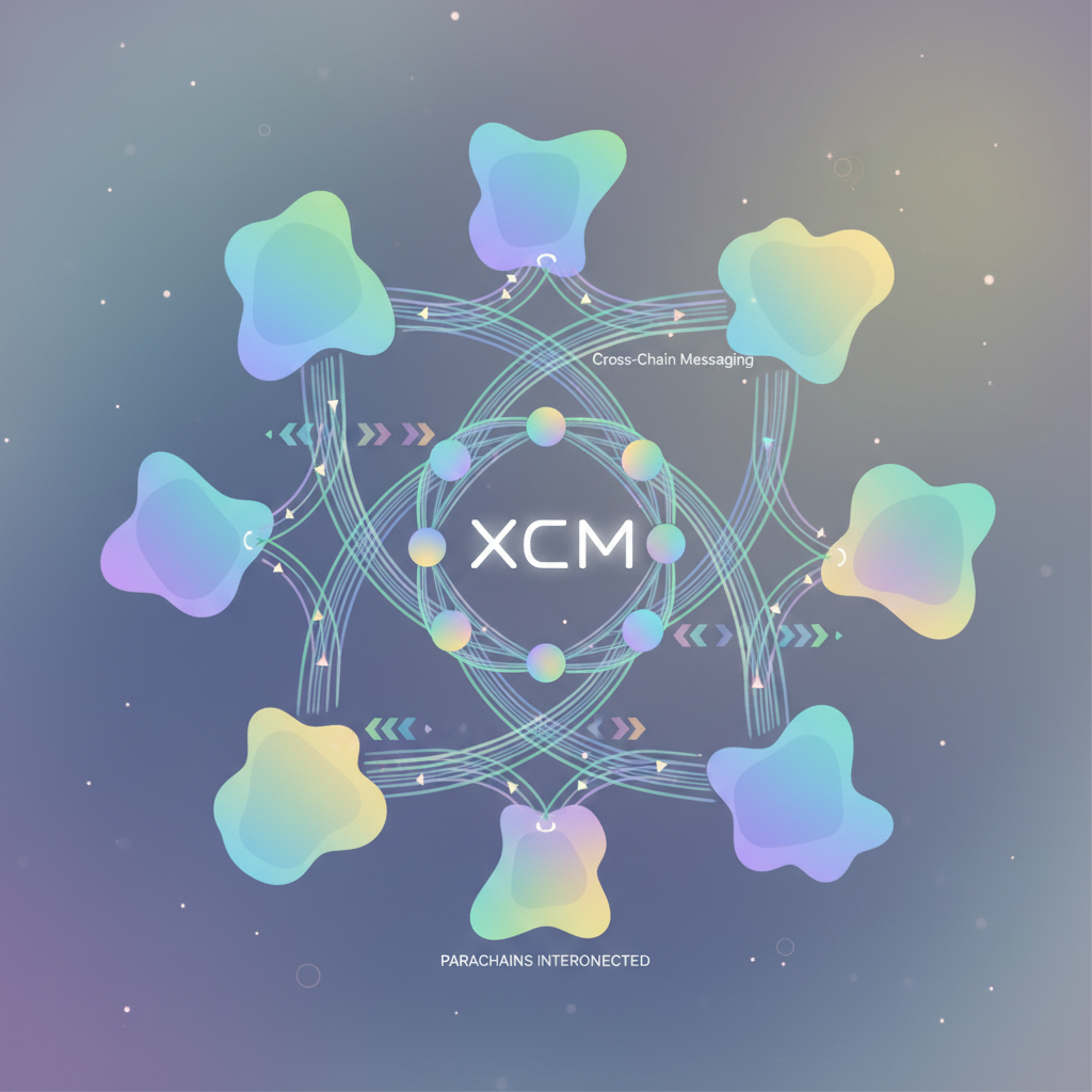 Ilustración de interoperabilidad XCM entre blockchains